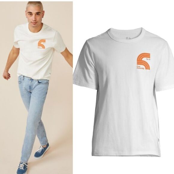 Bundle of 2 Free Assembly Men's Short Sleeve Graphic T-Shirt - Picture 2 of 12